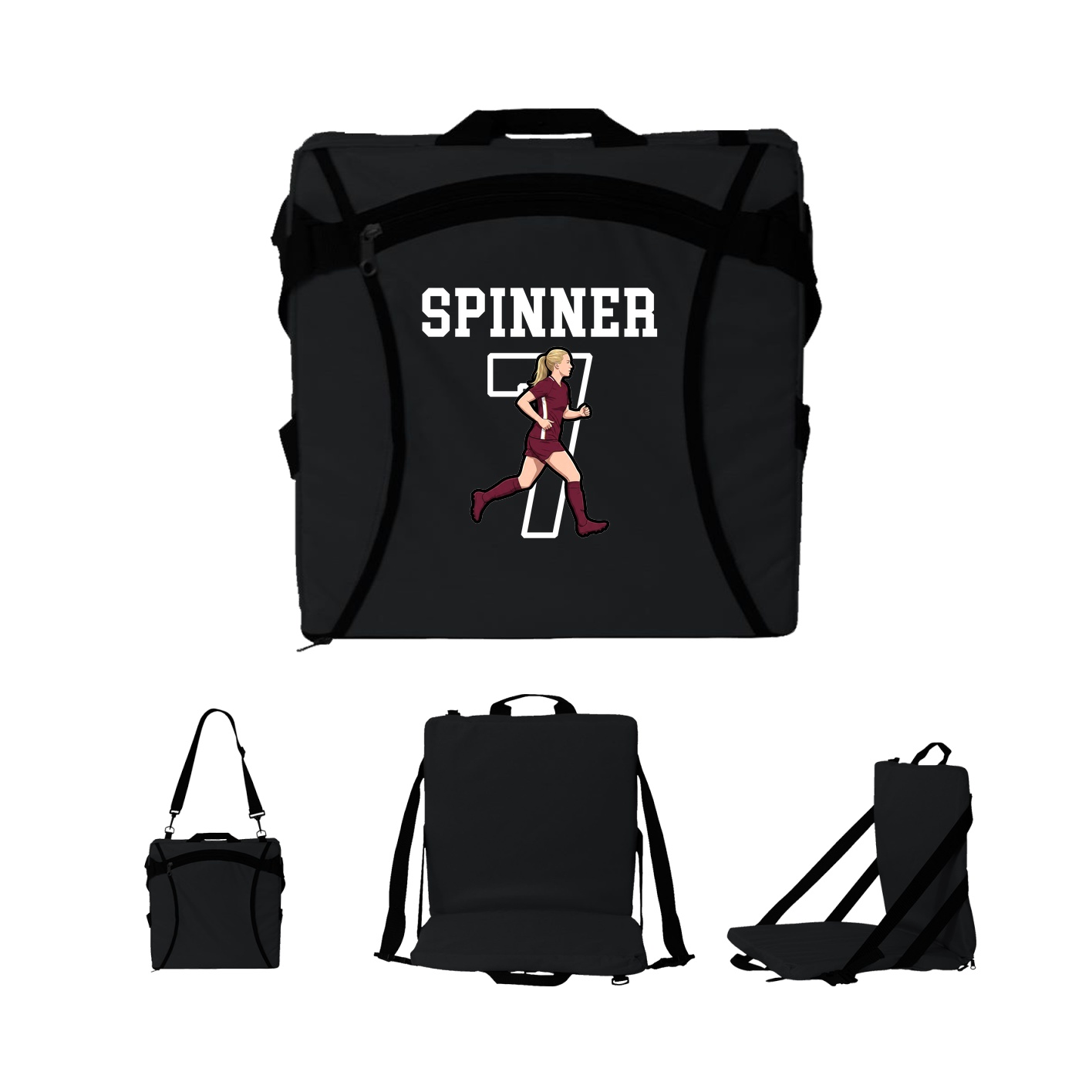 Folding Stadium Seat — Shirsey in Black