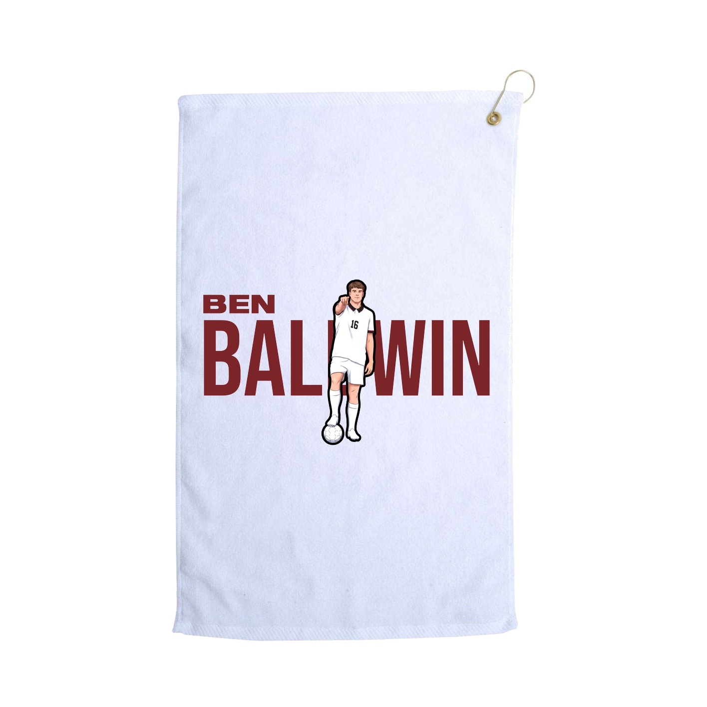 Golf Towel — Player Name in White