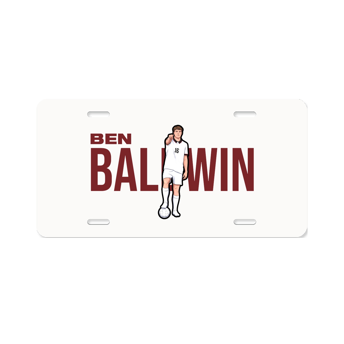 License Plate — Player Name in Classic