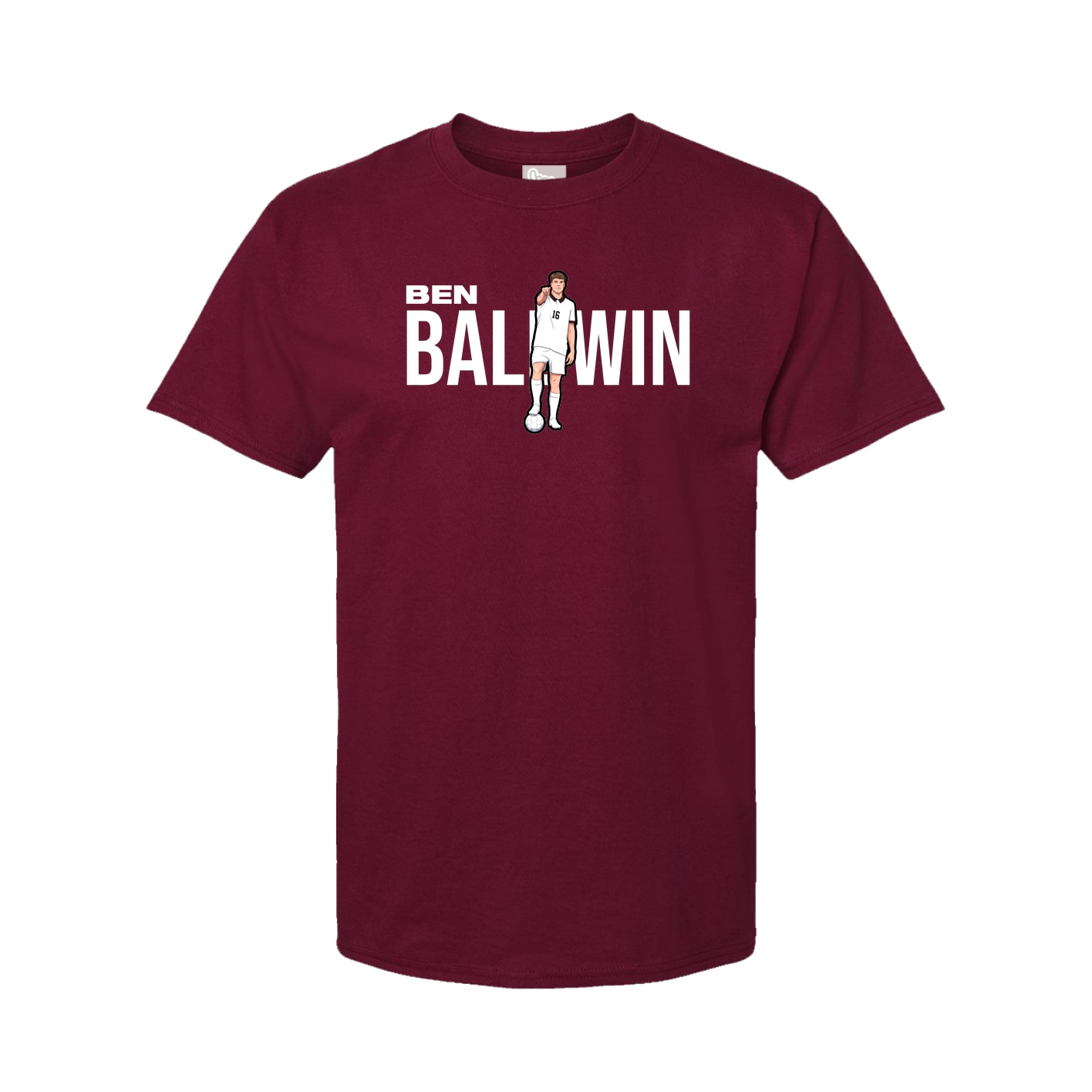 Youth Tee — Player Name in Cardinal