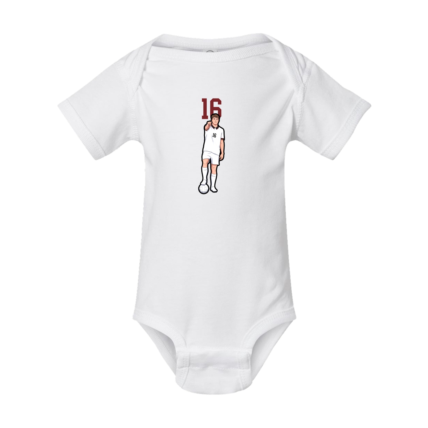 Baby Onesie — Number Top in White