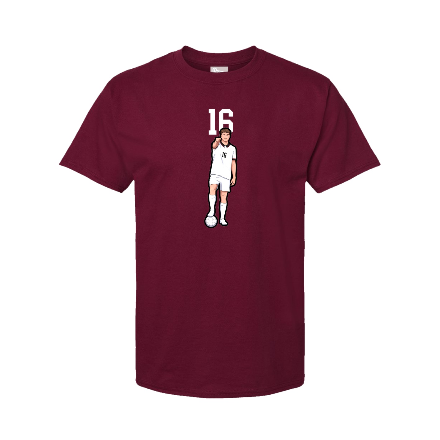 Tee — Number Top in Cardinal