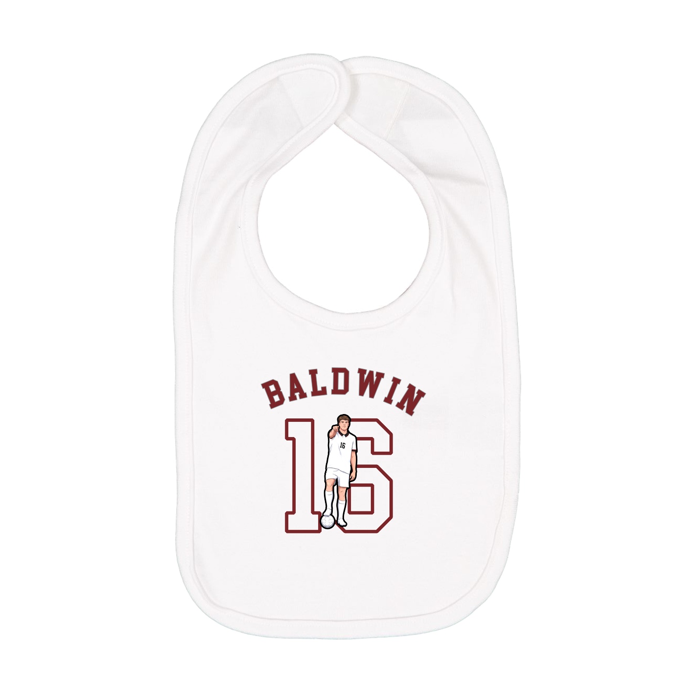 Infant Bib — Shirsey Arch in White