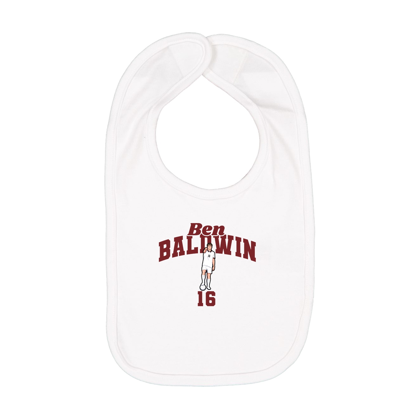 Infant Bib — Signature Arch in White