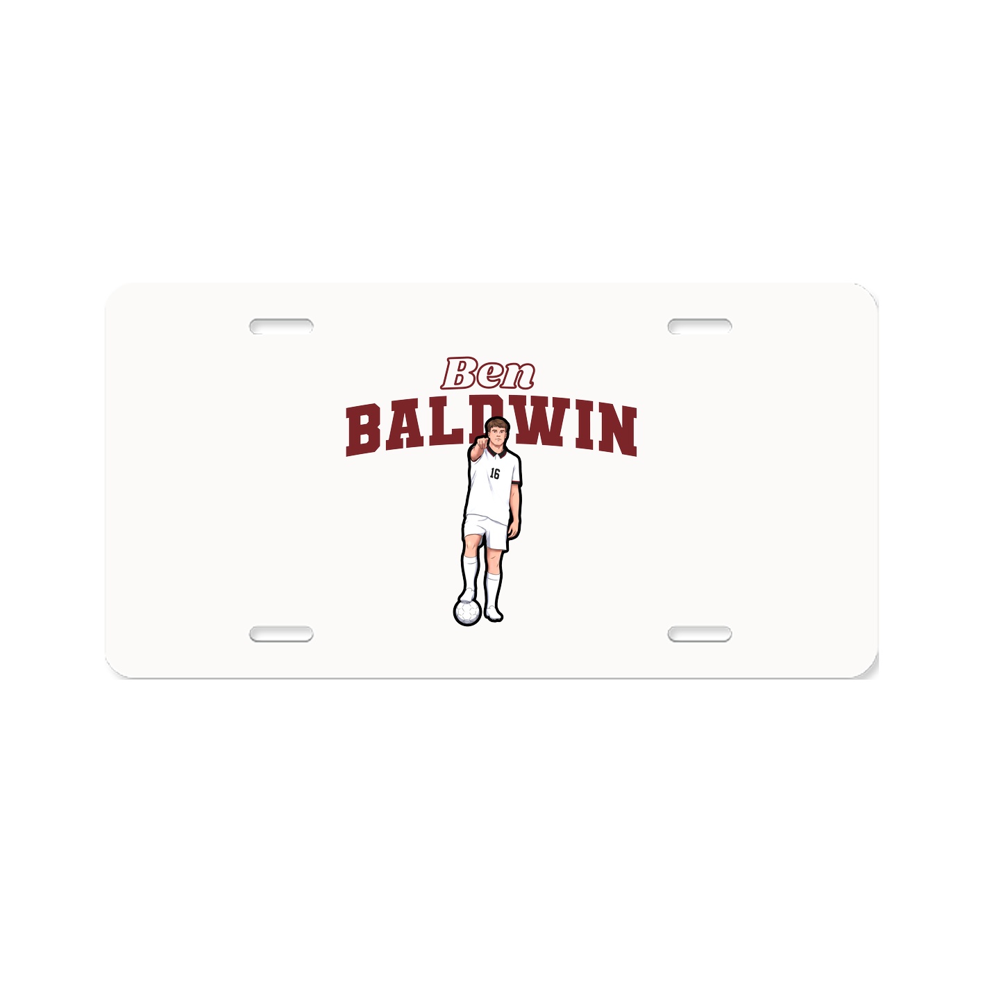 License Plate — Name Arch in Classic