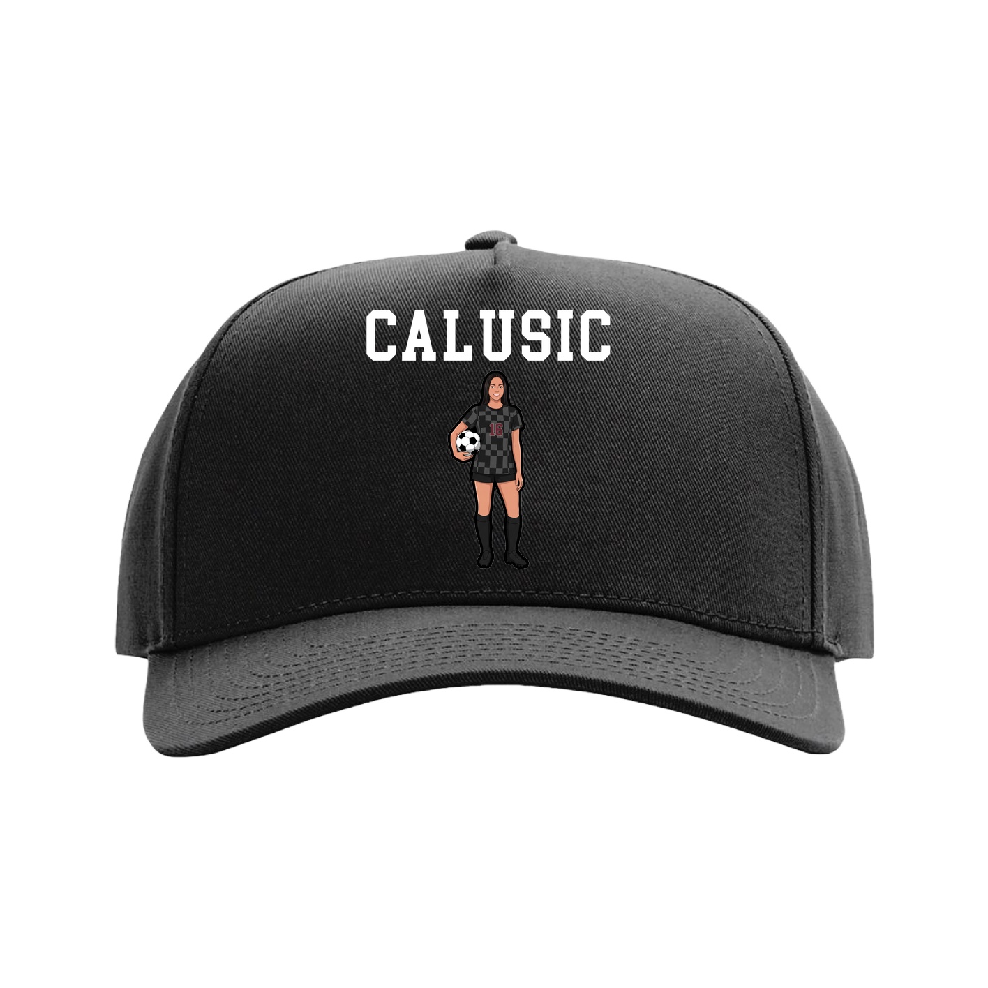 Full Fabric Five-Panel Champ Cap — Shirsey in Black
