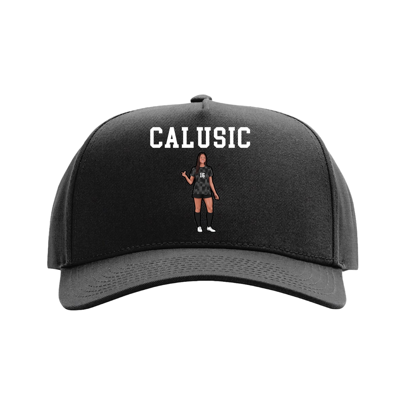 Full Fabric Five-Panel Champ Cap — Shirsey in Black