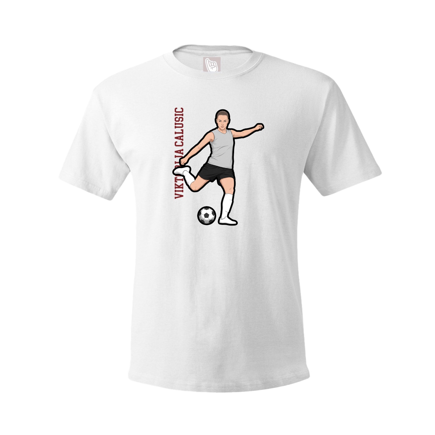 Tee — Name Vertical in White