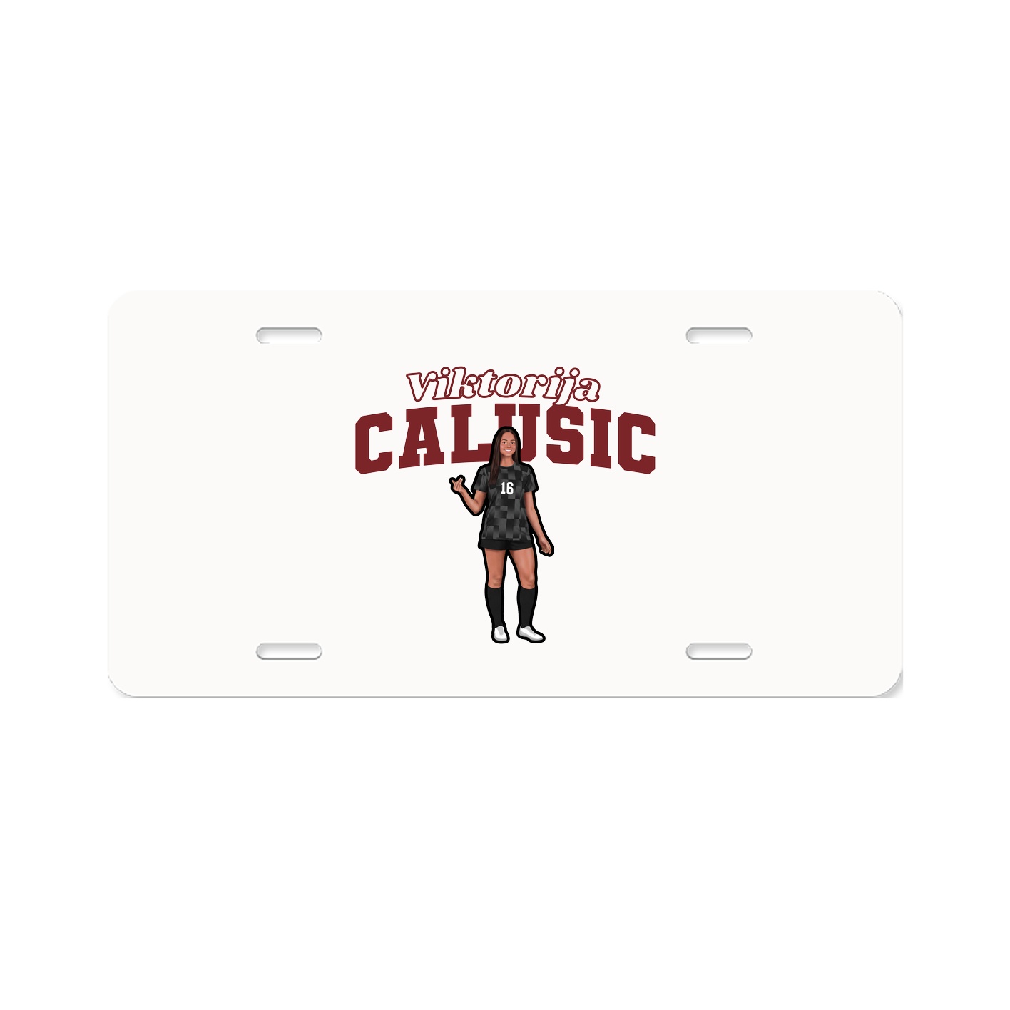 License Plate — Name Arch in Classic