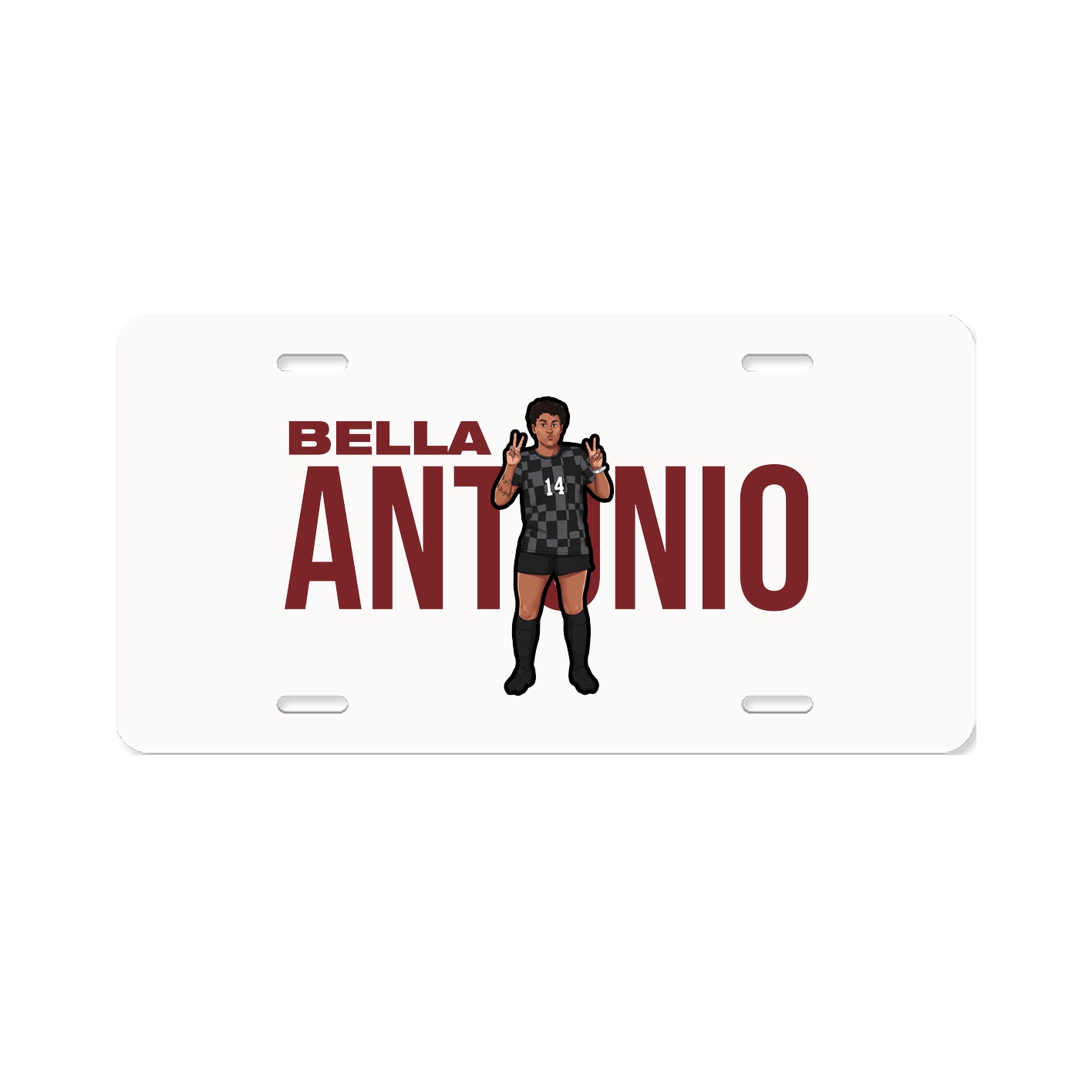 License Plate — Player Name in Classic