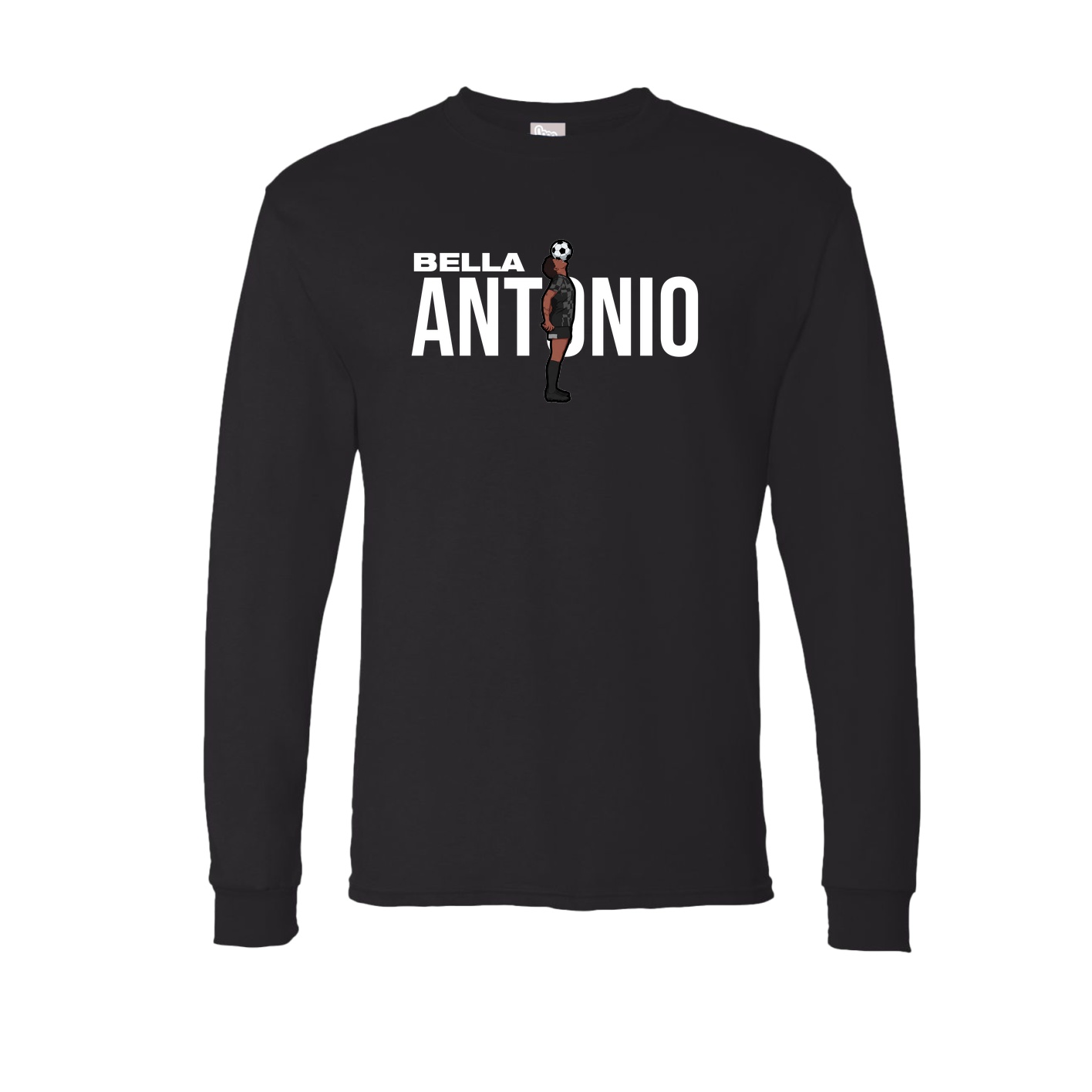 Long Sleeve Tee — Player Name in Black