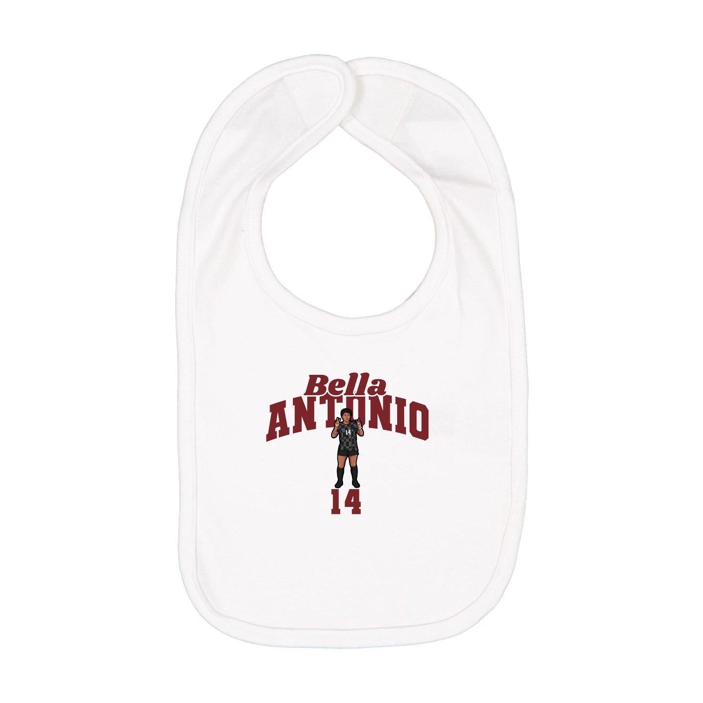 Infant Bib — Signature Arch in White