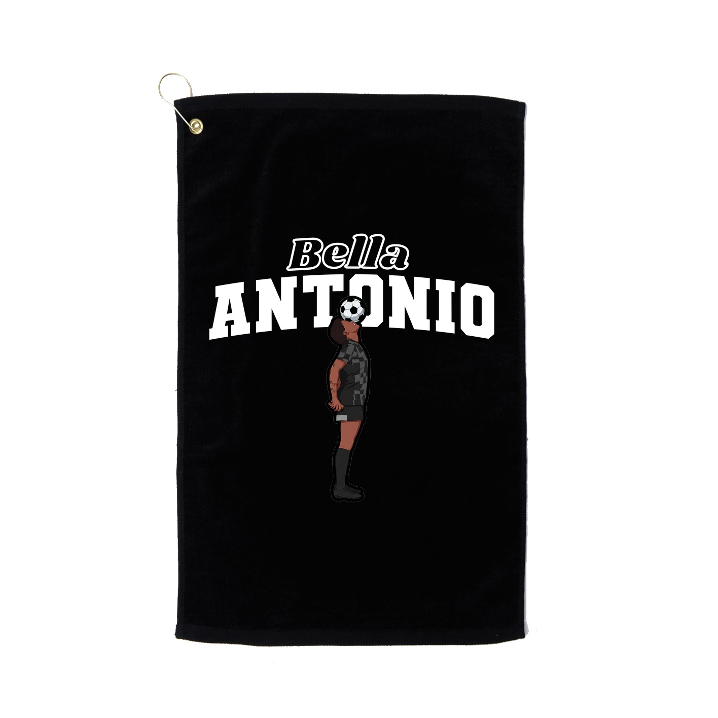 Golf Towel — Name Arch in Black