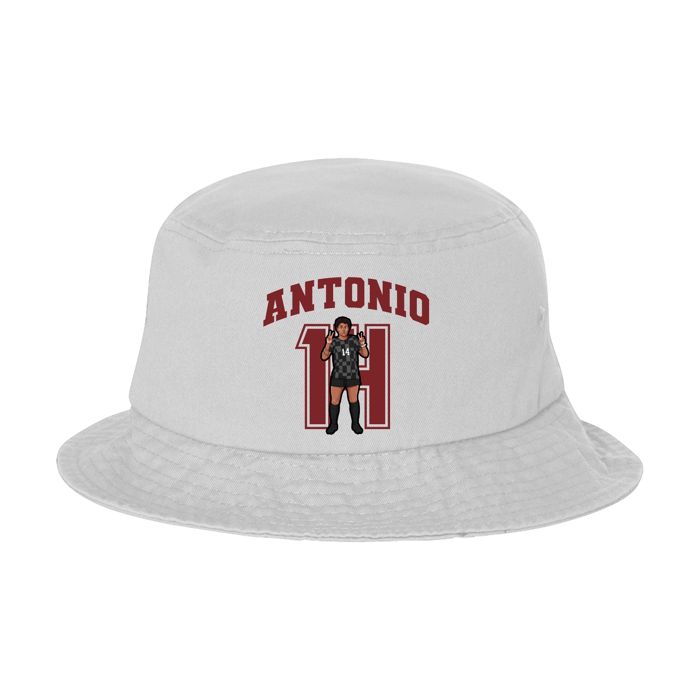 Bucket Cap — Number in White