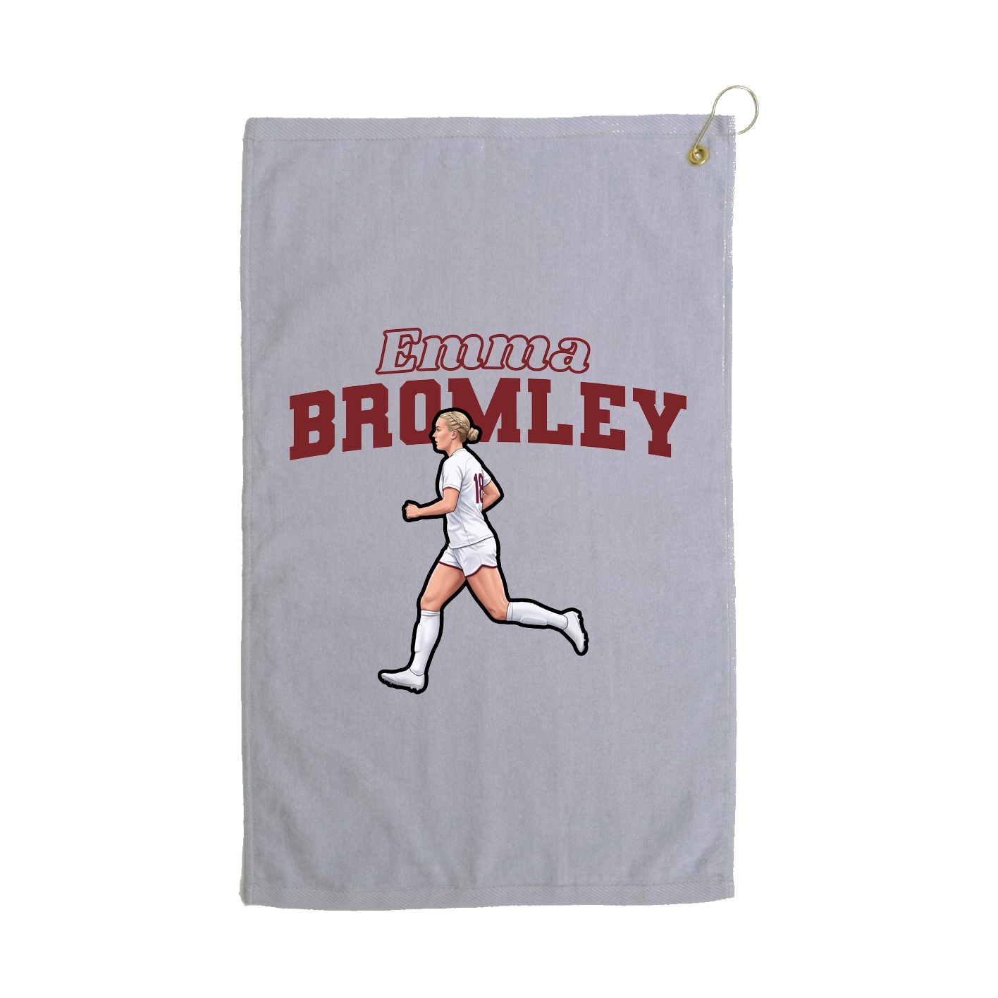 Golf Towel — Name Arch in Grey