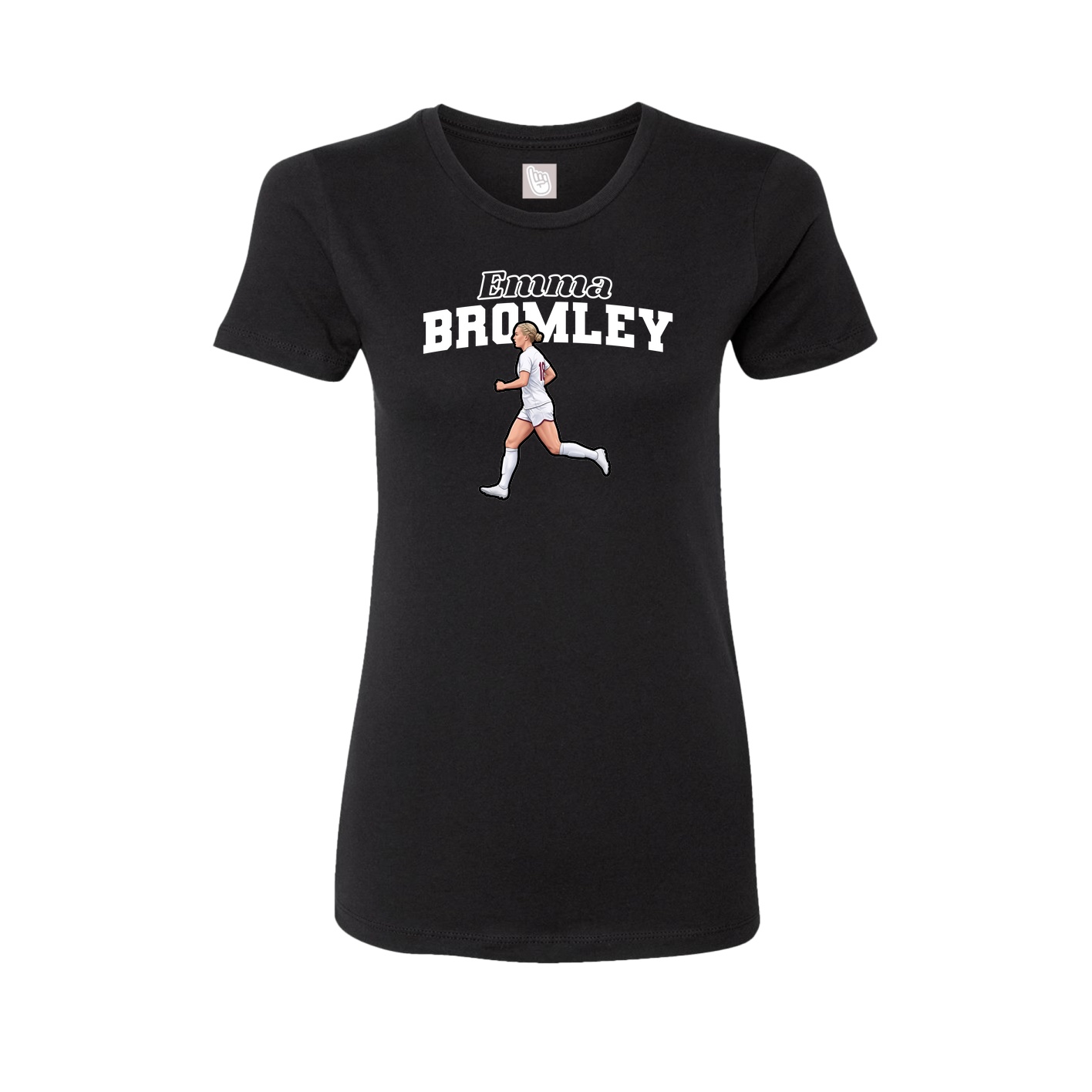 Fitted Women's Tee — Name Arch in Black