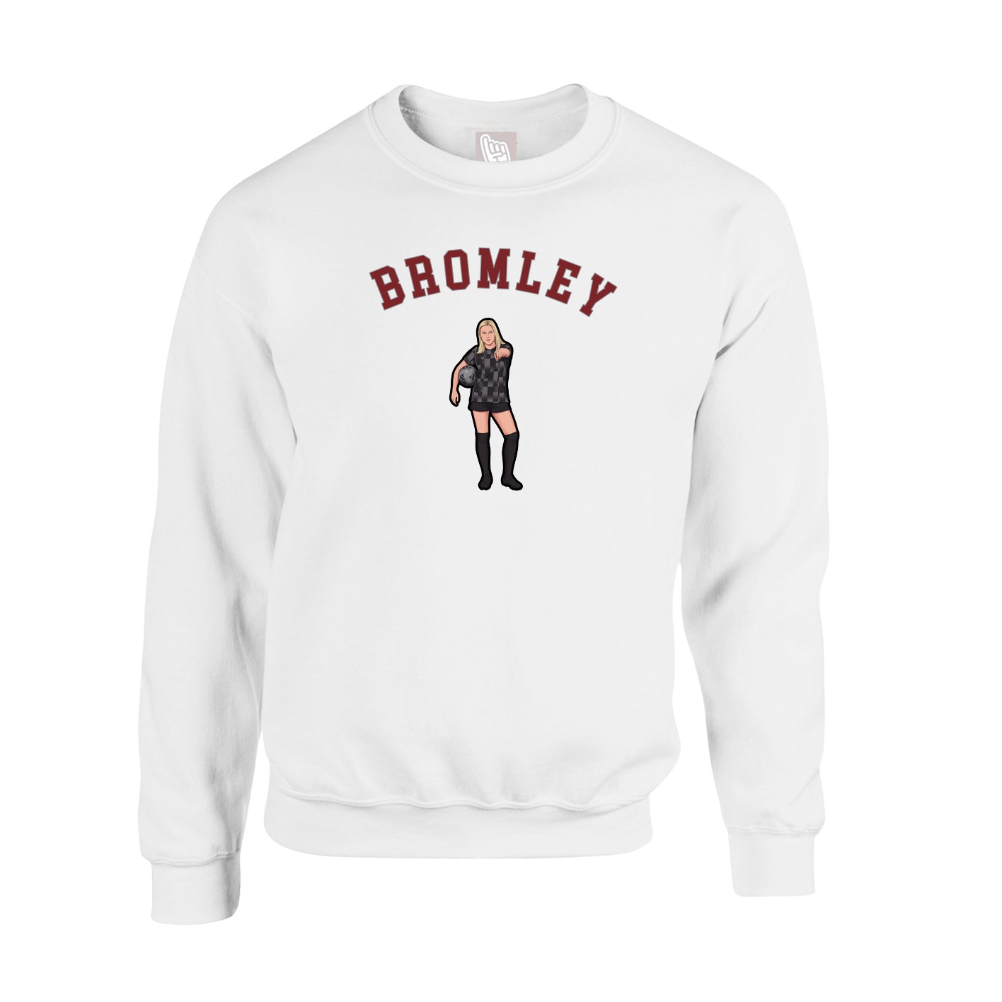 Fleece Crew — Shirsey Arch in White