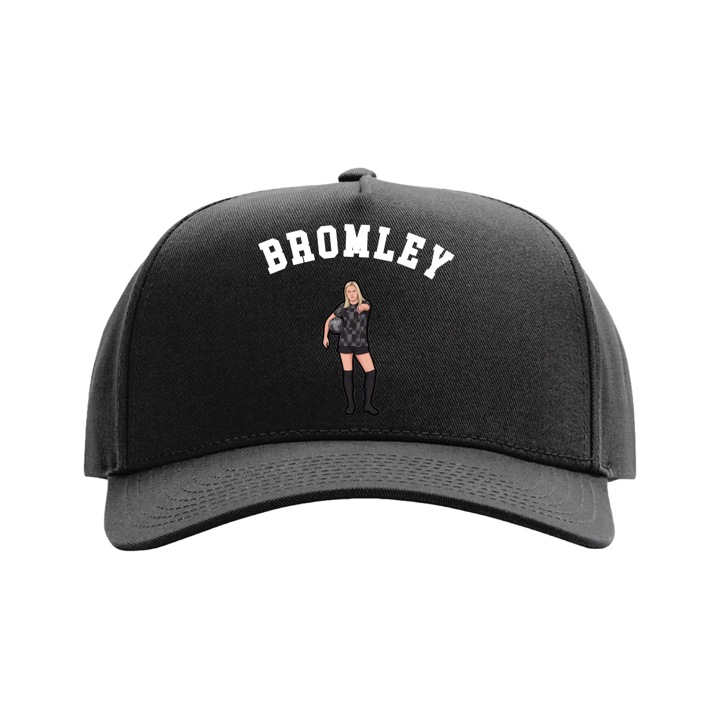 Full Fabric Five-Panel Champ Cap — Shirsey Arch in Black