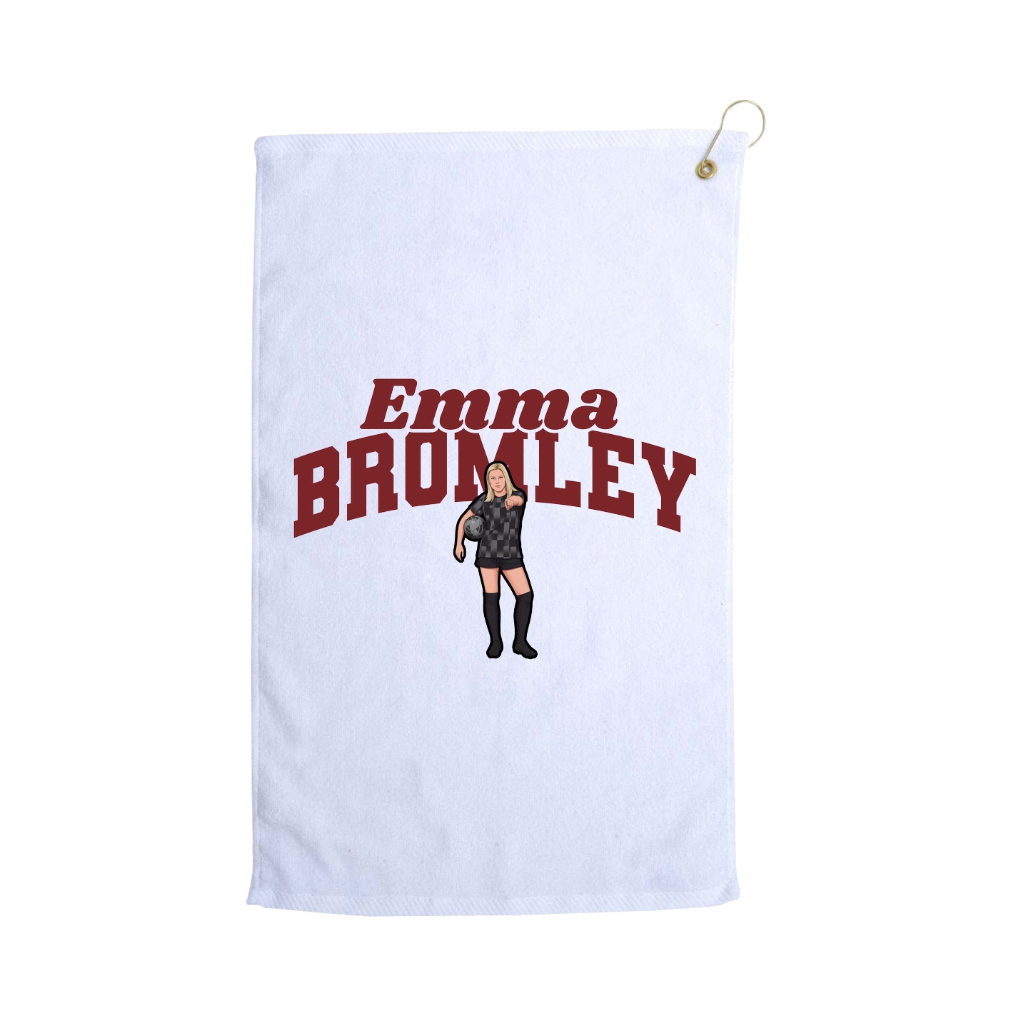 Golf Towel — Signature Arch in White