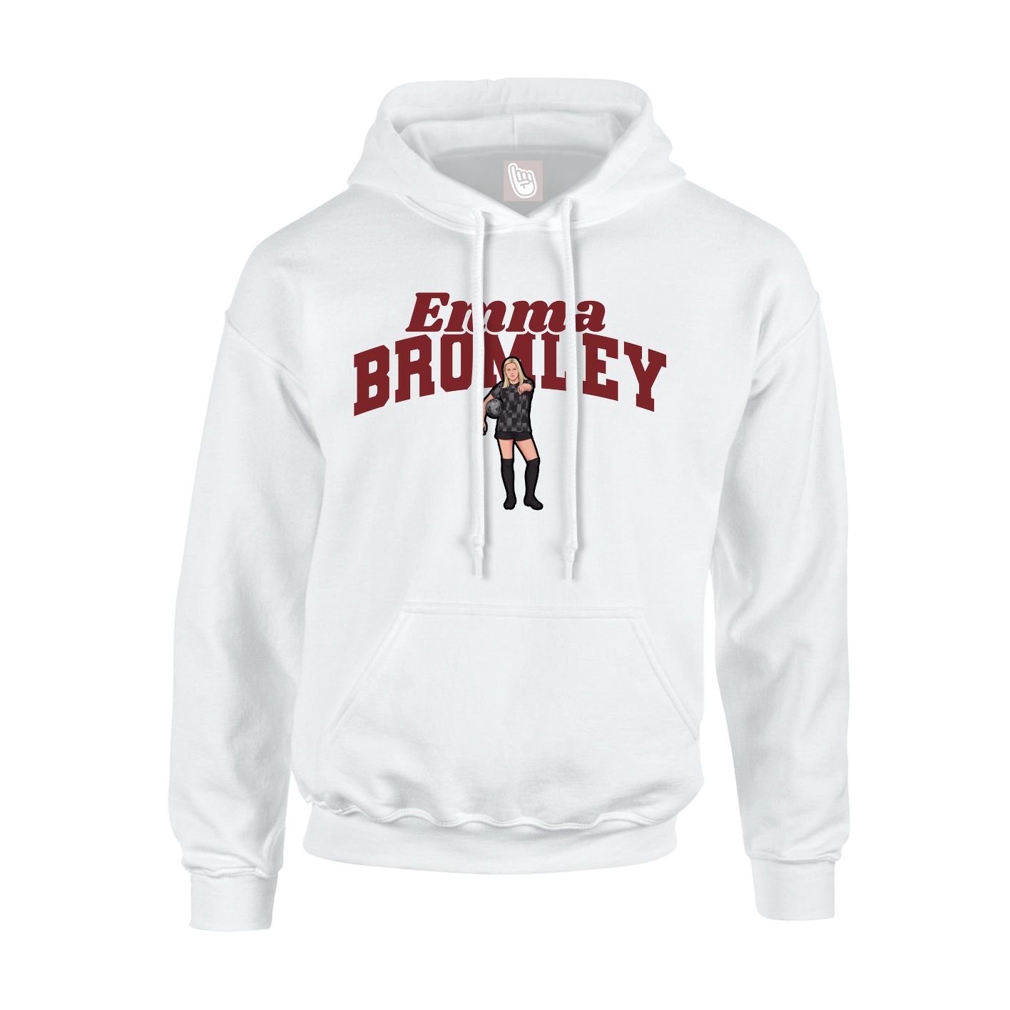 Youth Hoodie — Signature Arch in White