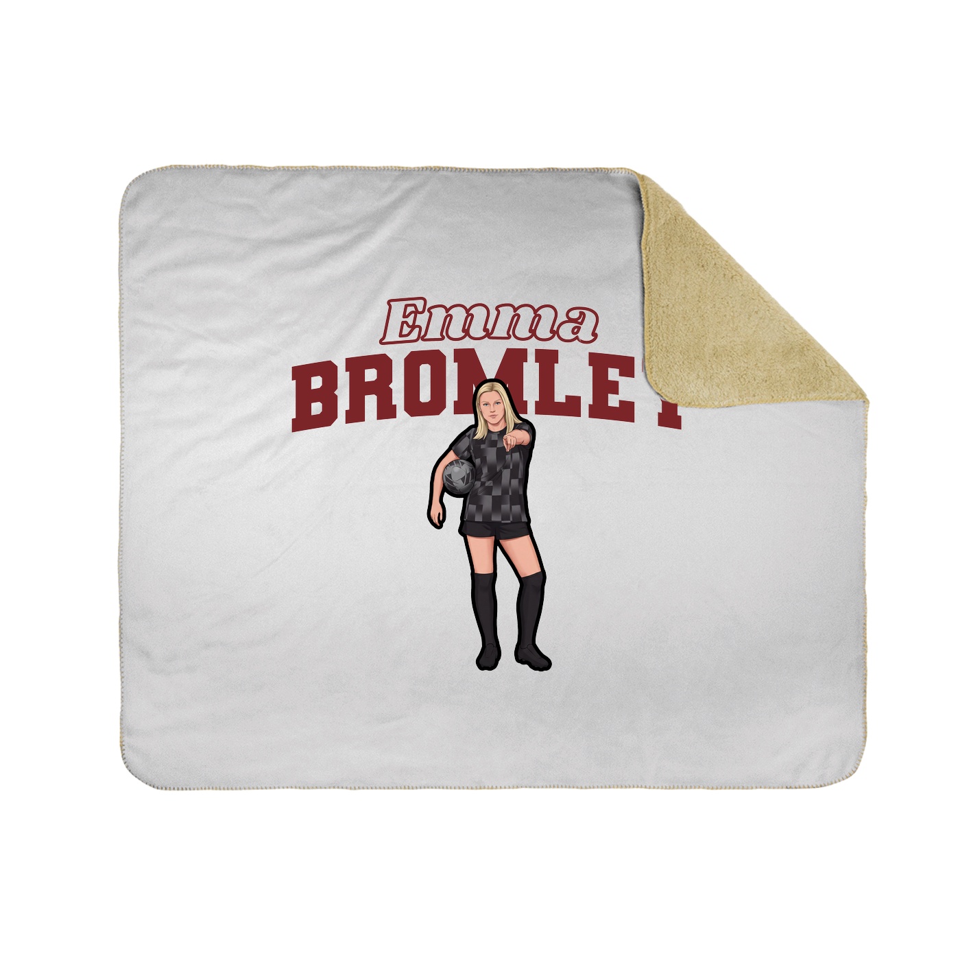 Throw Blanket — Name Arch in White