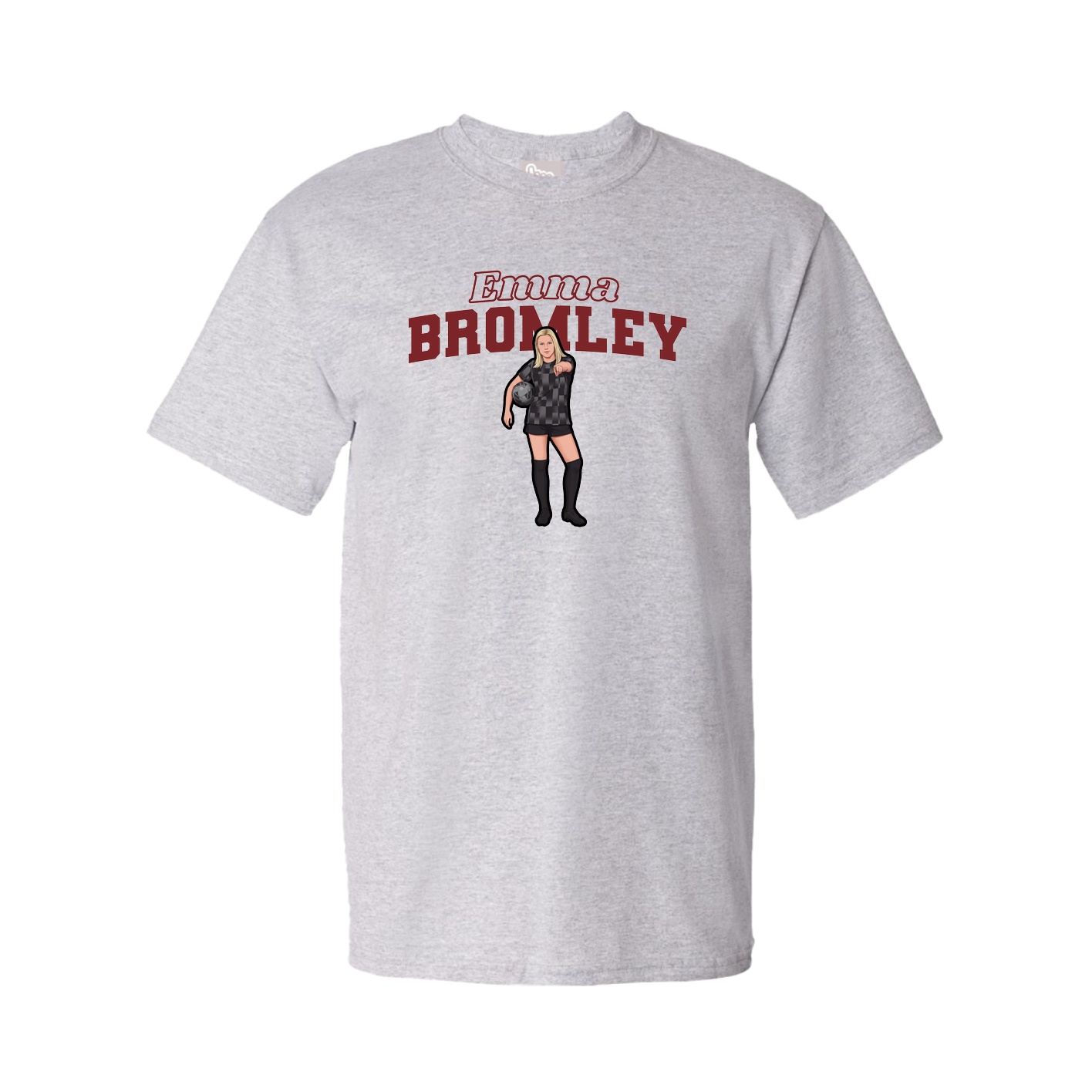 Youth Tee — Name Arch in Grey