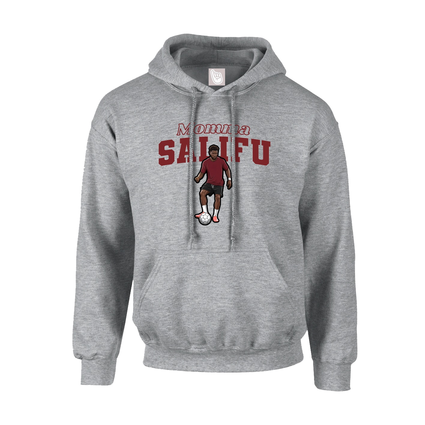 Youth Hoodie — Mothers Day Block in Grey