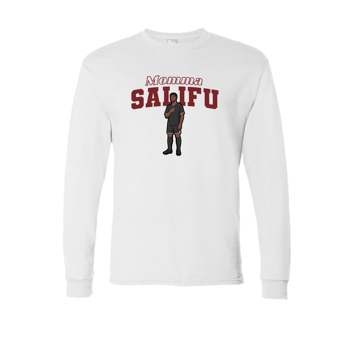 Long Sleeve Tee — Mothers Day Block in White