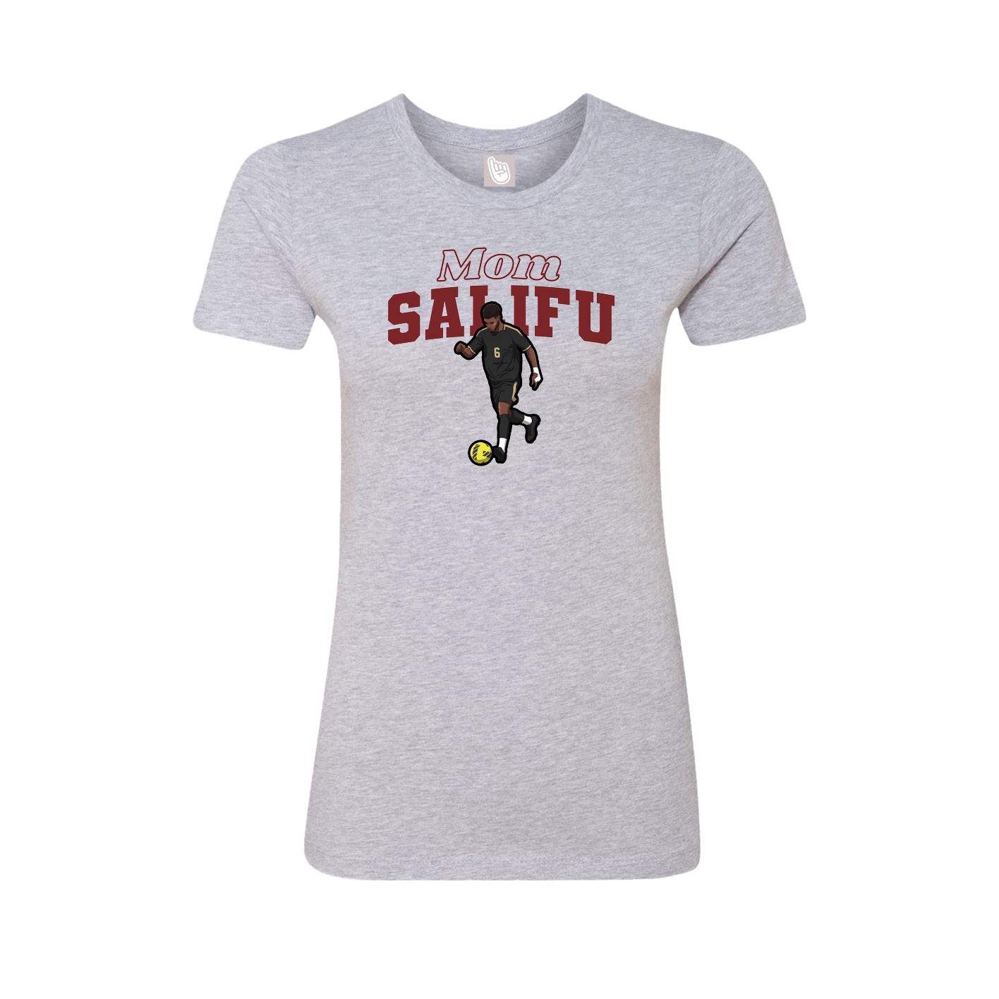 Womens Tee — Mothers Day Block in Grey