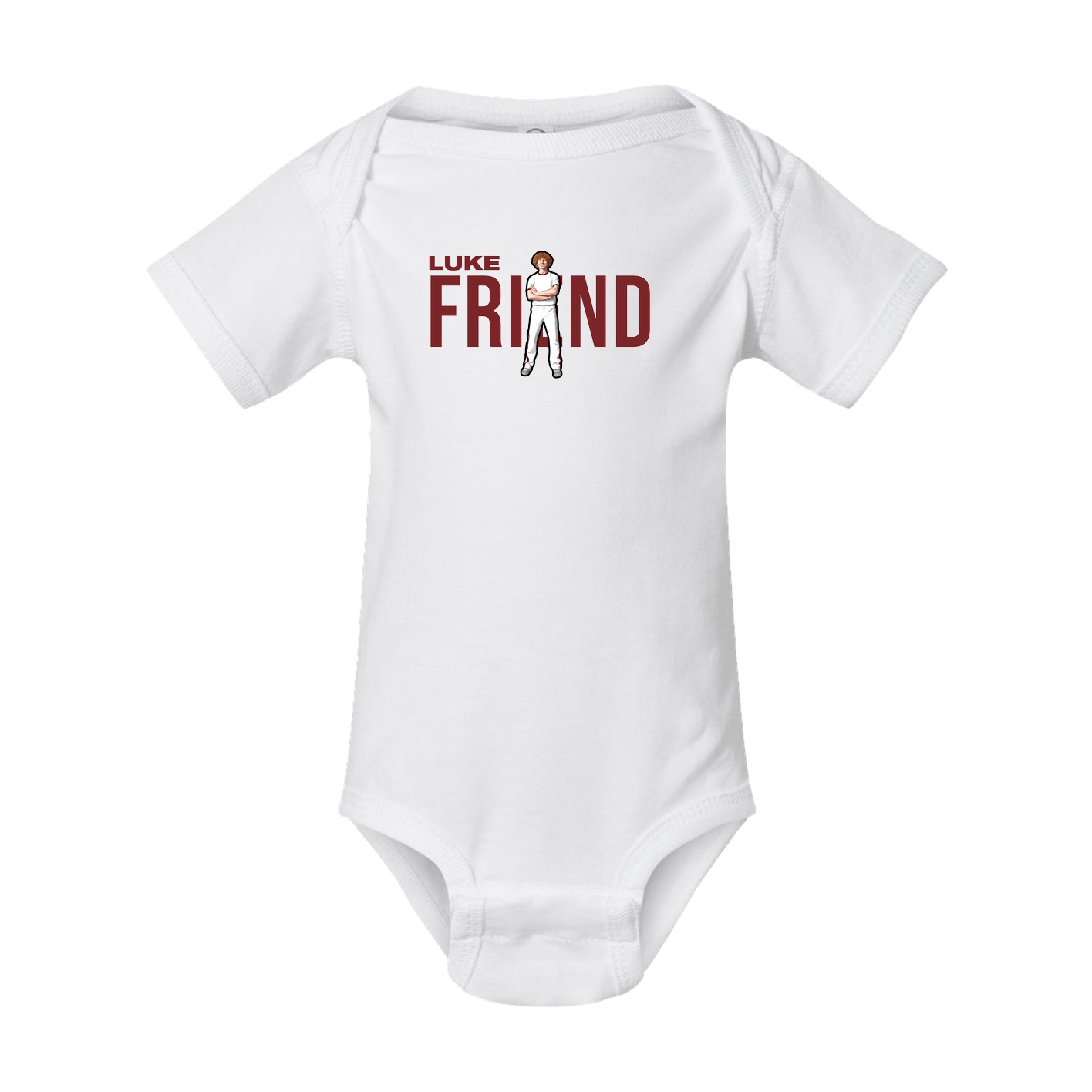Baby Onesie — Player Name in White