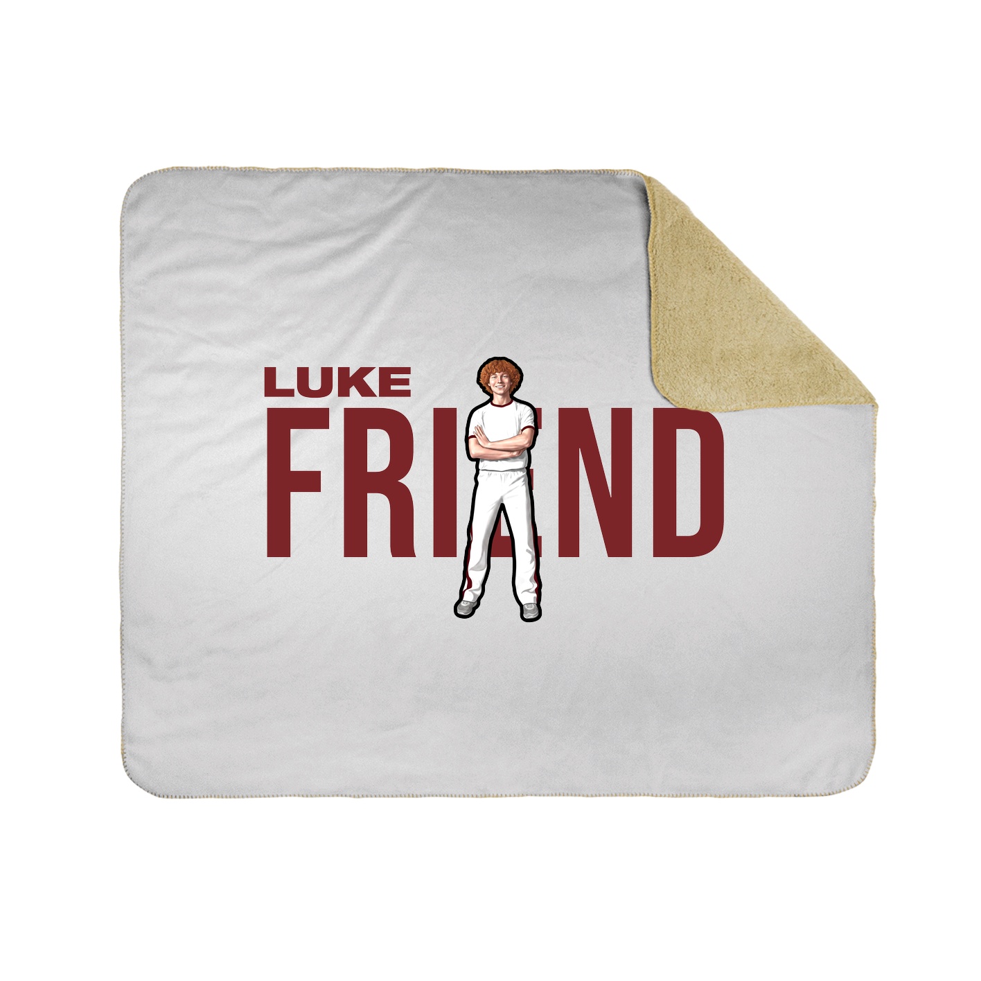Throw Blanket — Player Name in White