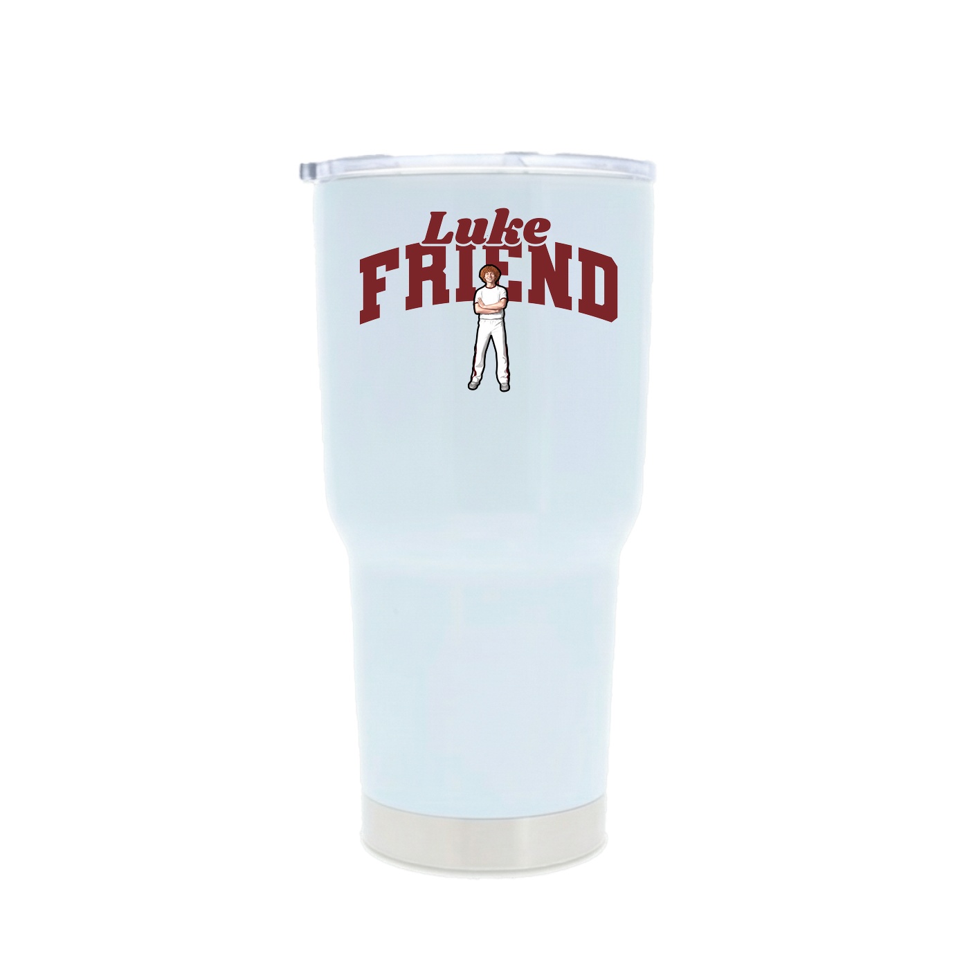 30oz Stainless Steel Tumbler — Signature Arch in White