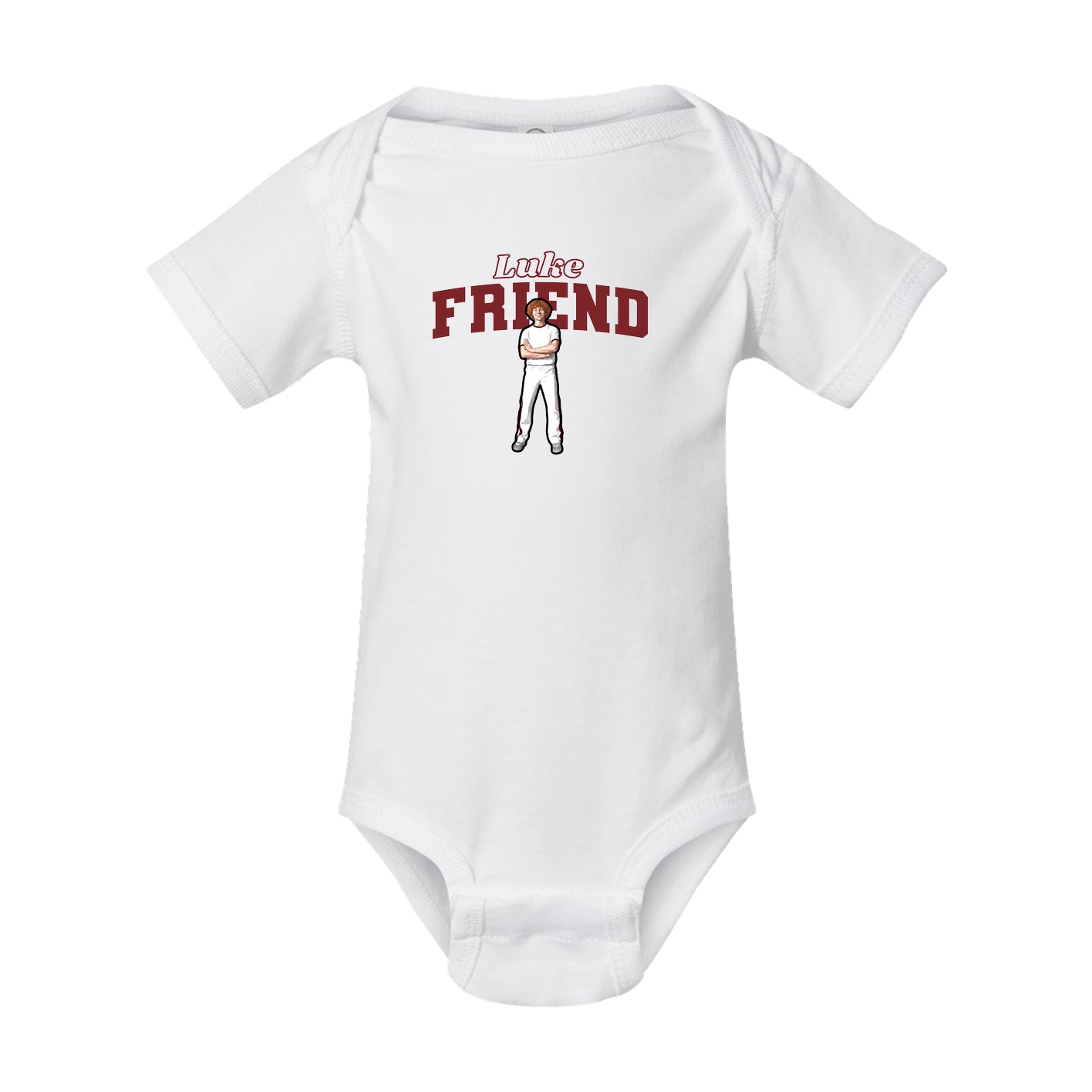Baby Onesie — Name Arch in White