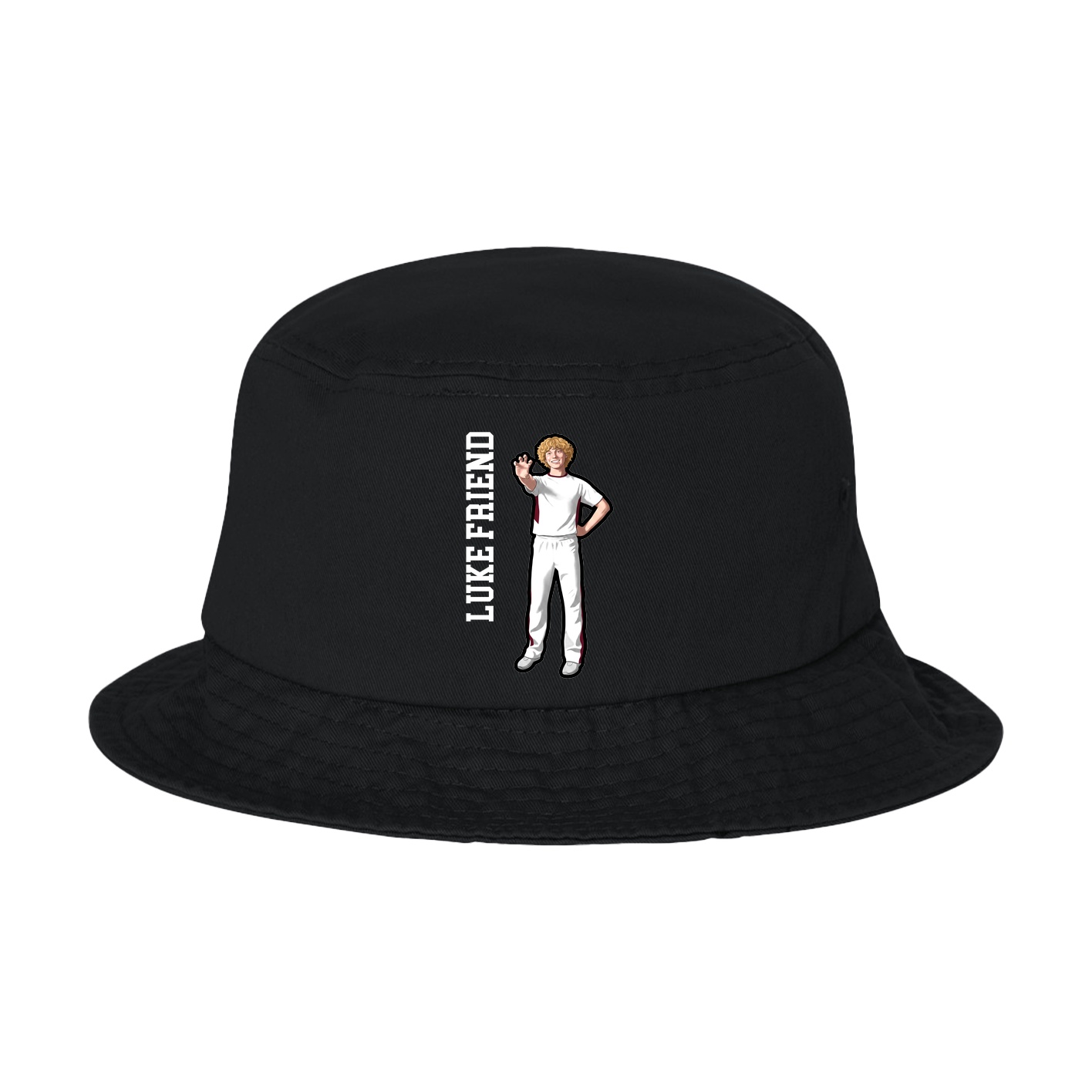 Bucket Cap — Name Vertical in Black