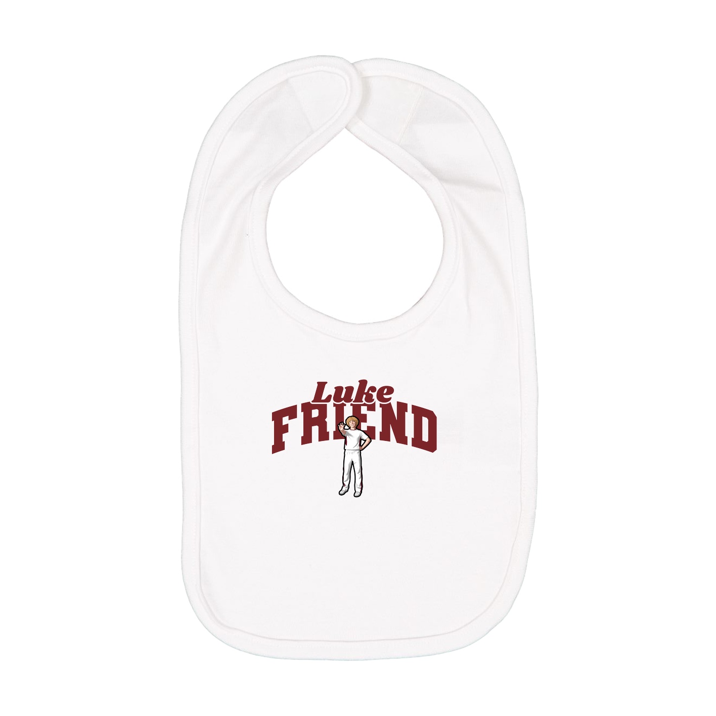 Infant Bib — Signature Arch in White