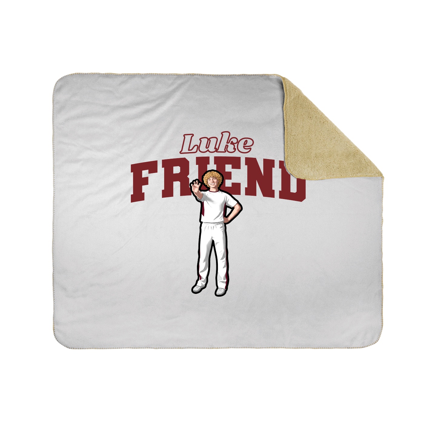 Throw Blanket — Name Arch in White