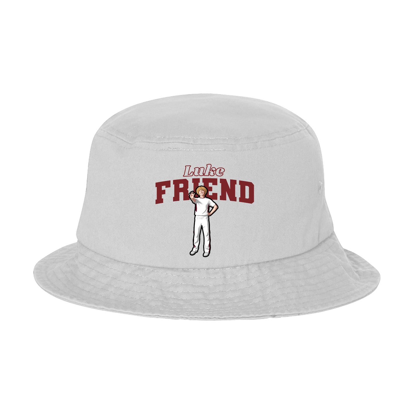 Bucket Cap — Name Arch in White