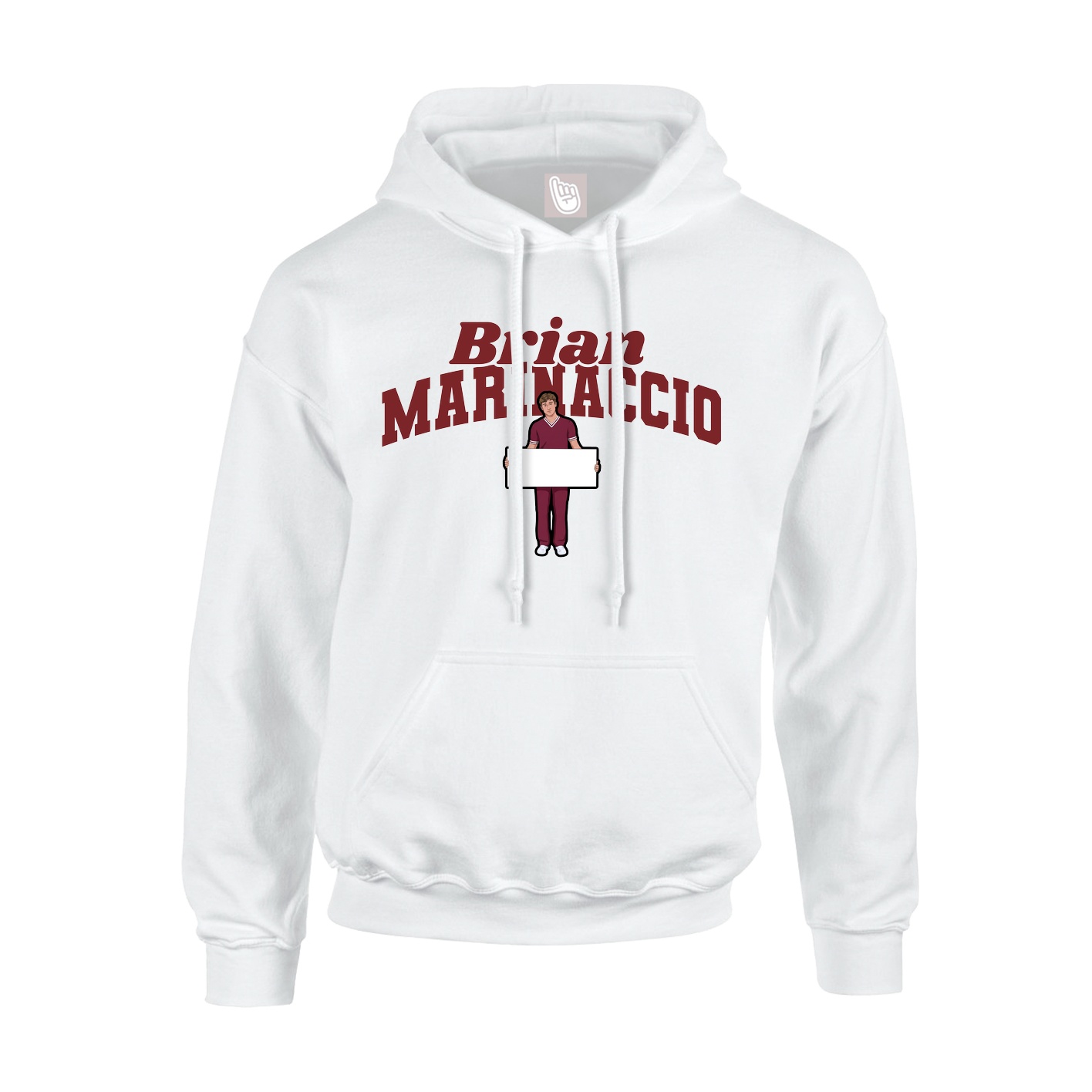 Hoodie — Signature Arch in White