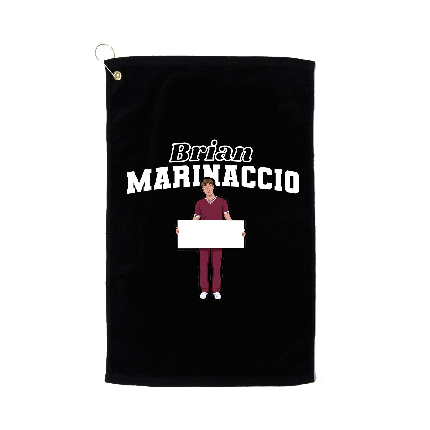 Golf Towel — Name Arch in Black