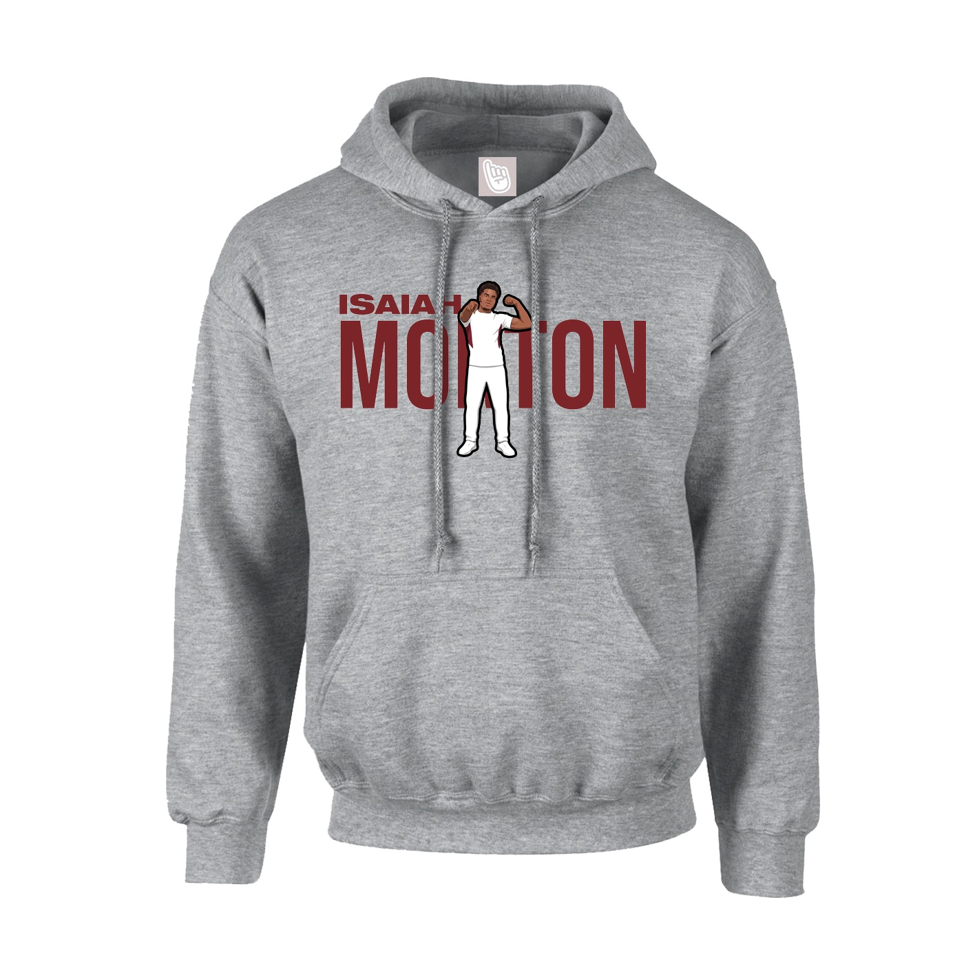 Youth Hoodie — Player Name in Grey
