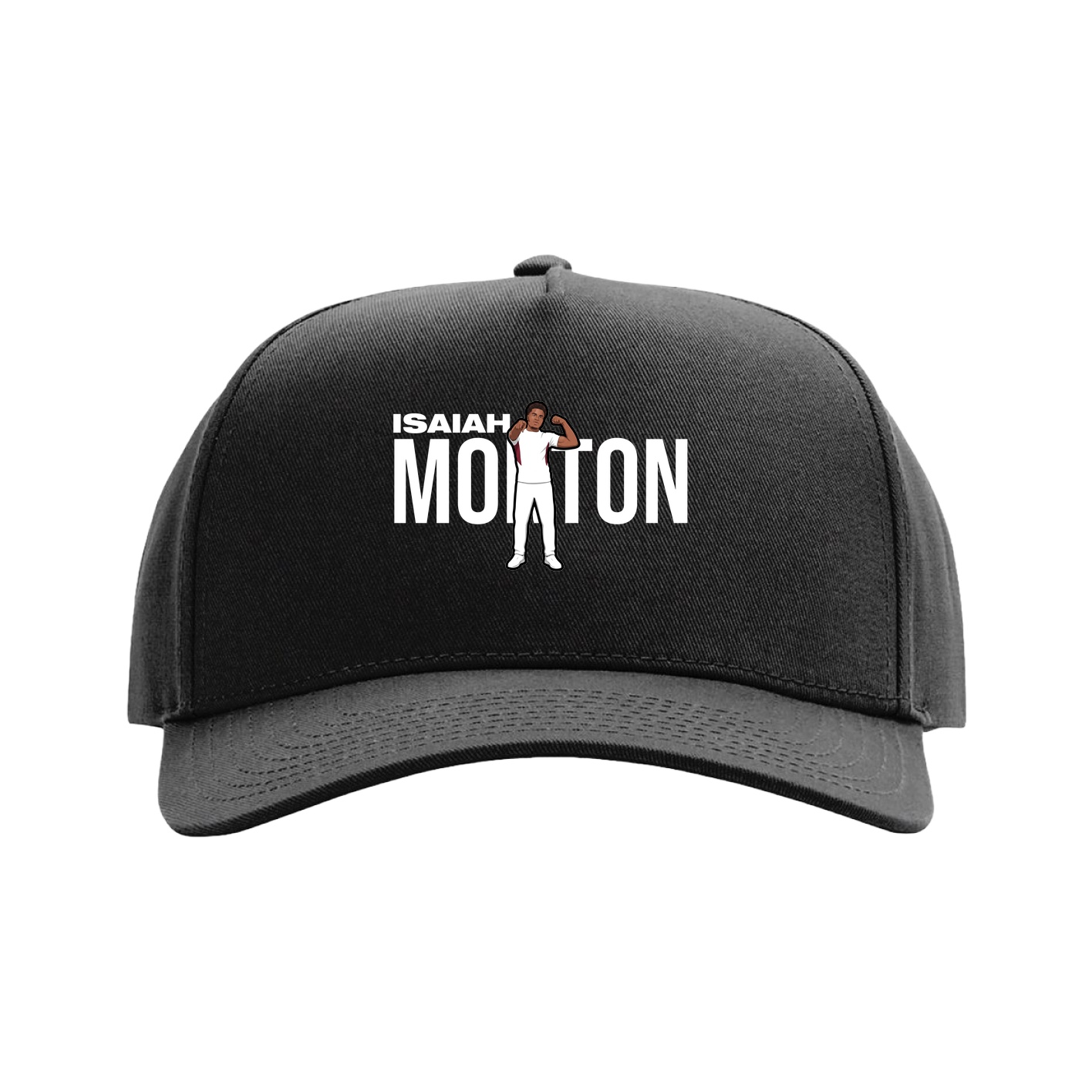 Full Fabric Five-Panel Champ Cap — Player Name in Black