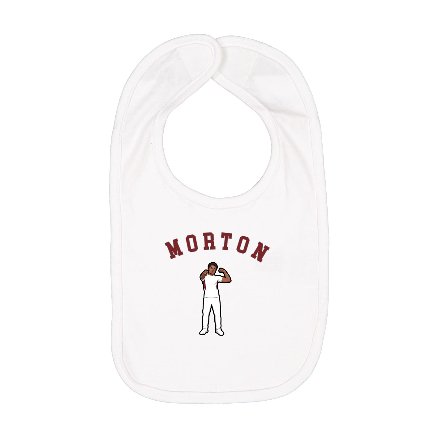 Infant Bib — Shirsey Arch in White