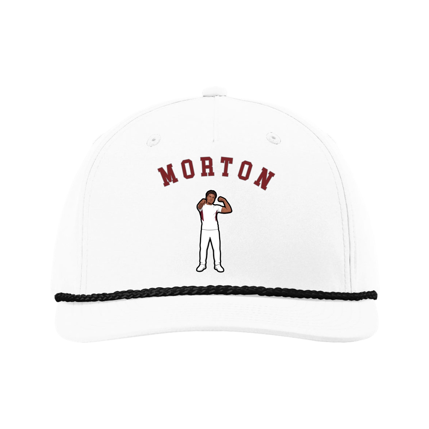 Five-Panel Classic Rope Cap — Shirsey Arch in White