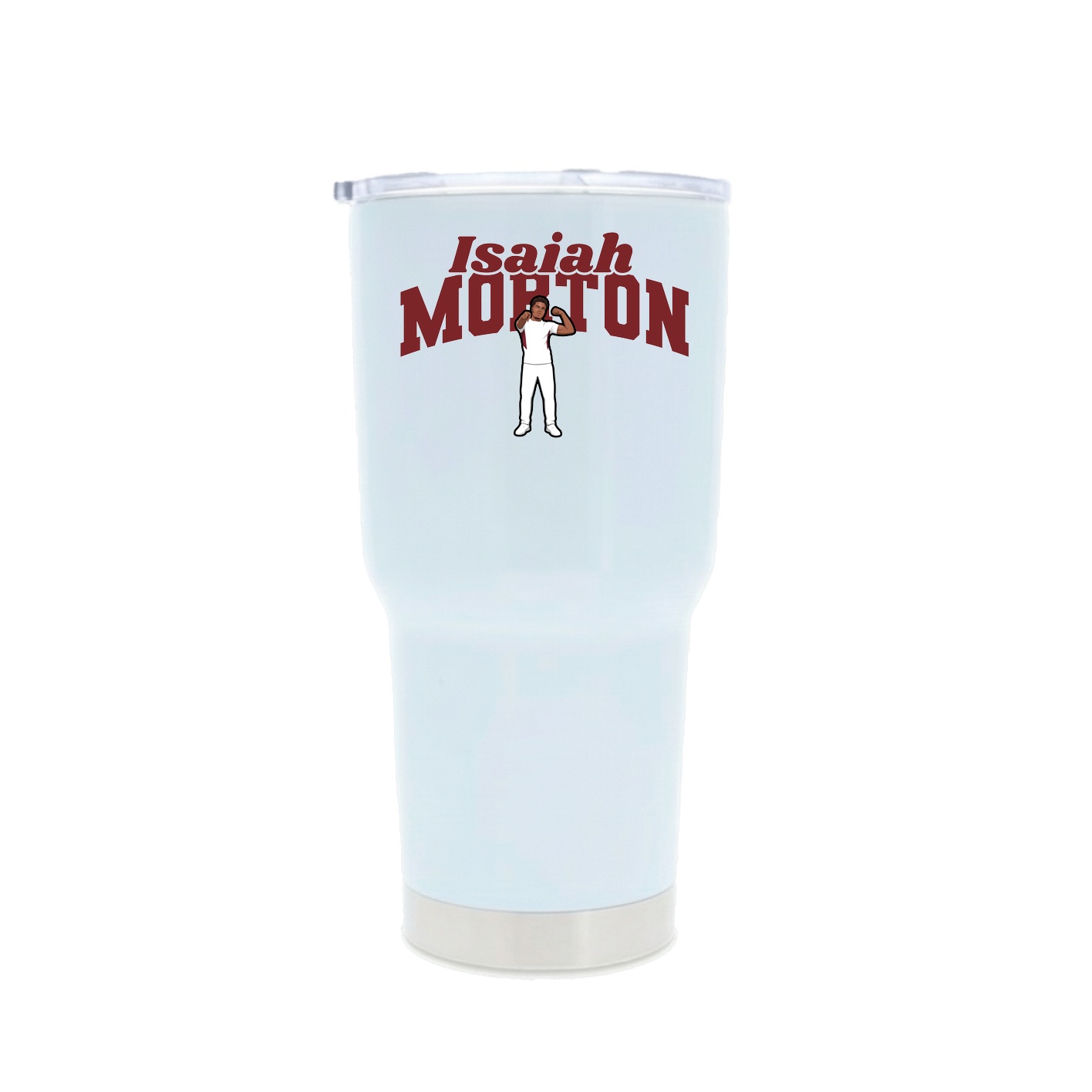 30oz Stainless Steel Tumbler — Signature Arch in White