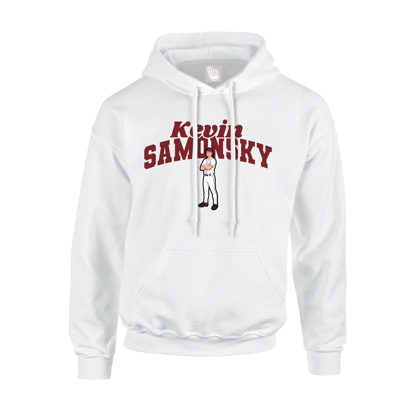 Hoodie — Signature Arch in White