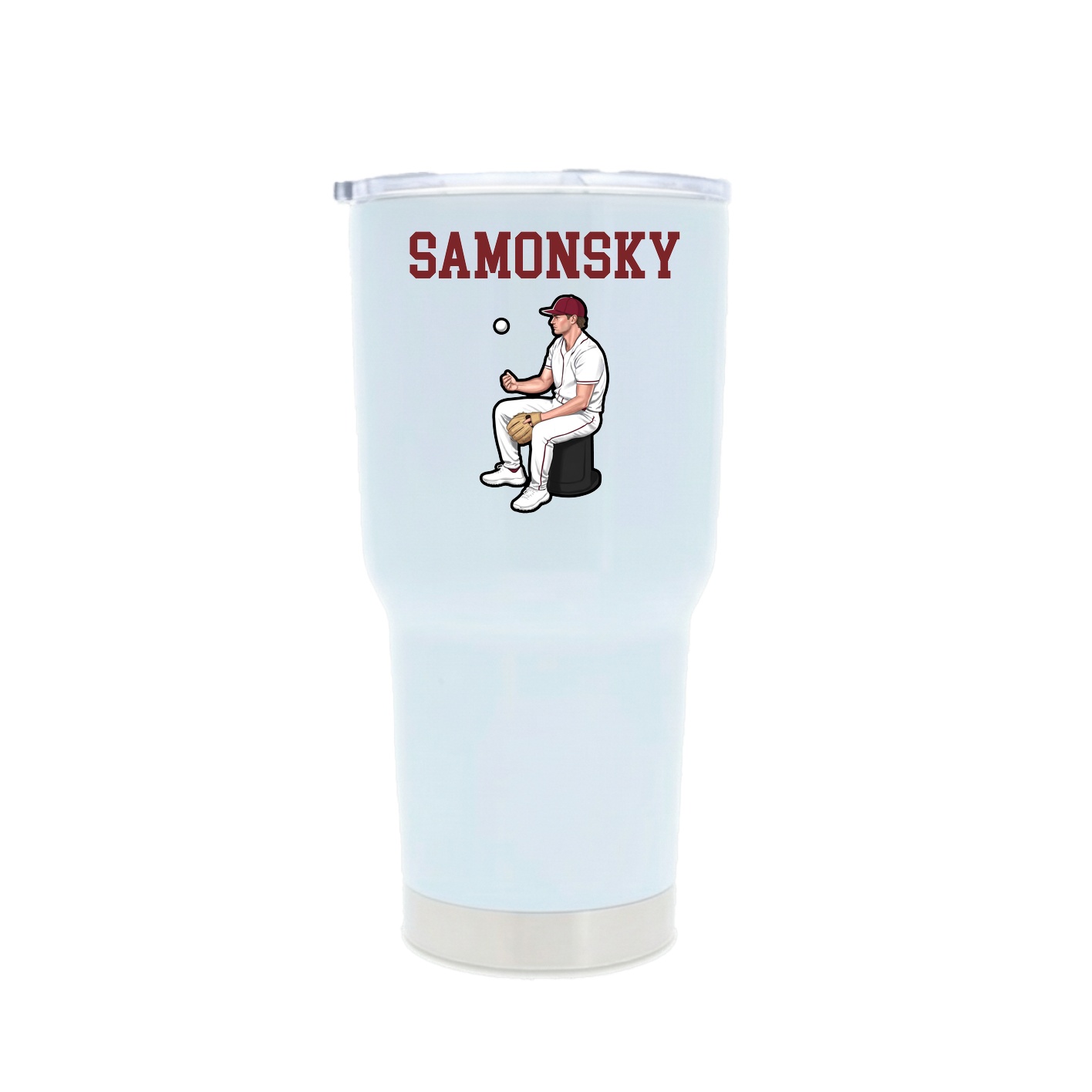 30oz Stainless Steel Tumbler — Shirsey in White