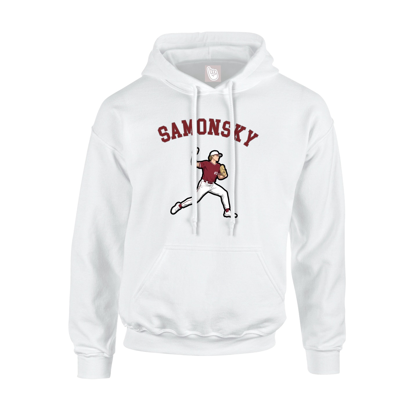 Youth Hoodie — Shirsey Arch in White