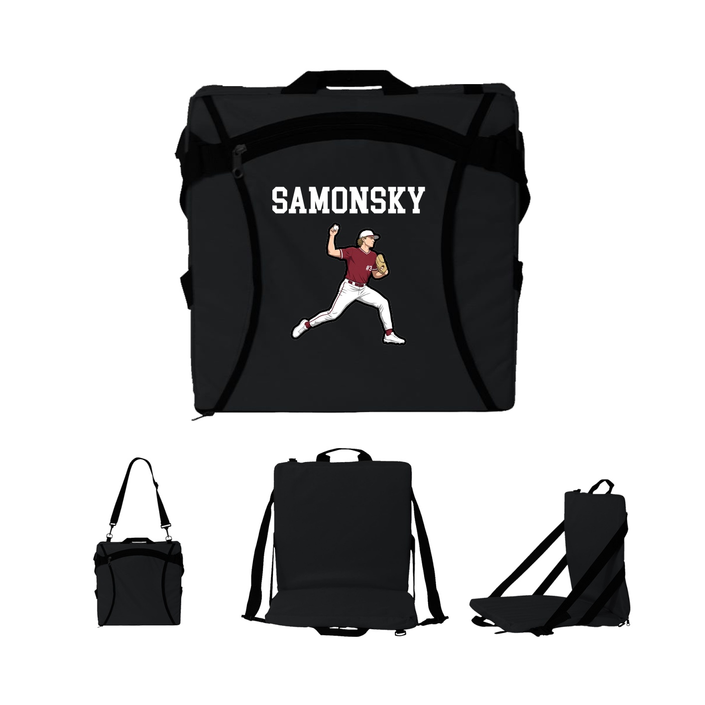 Folding Stadium Seat — Shirsey in Black