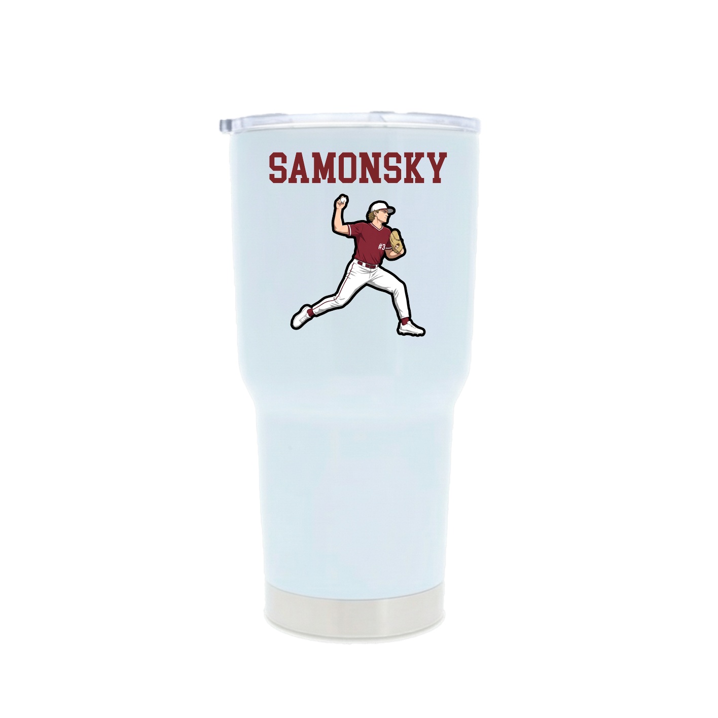 30oz Stainless Steel Tumbler — Shirsey in White