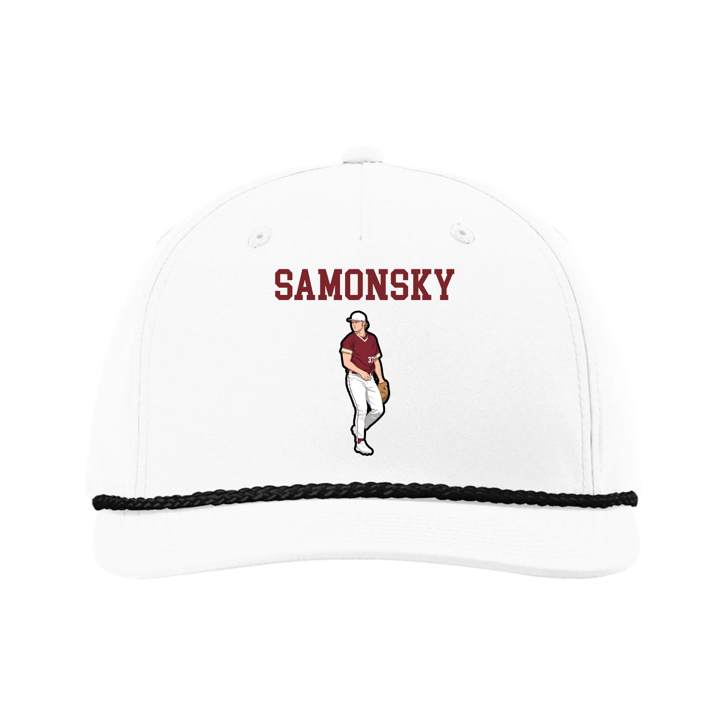Five-Panel Classic Rope Cap — Shirsey in White
